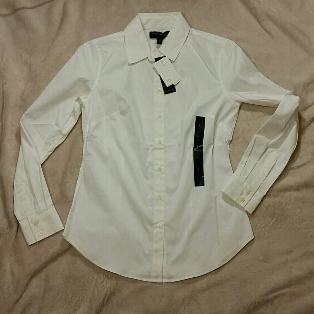 Banana Republic Tailored Fit Stretch Button Down